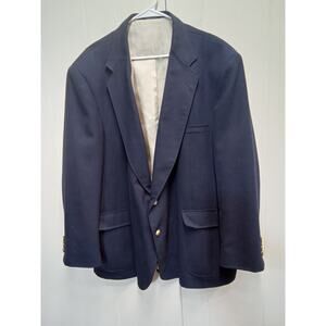 Johnny Bench Mvp Collection Mens Navy Blue Suit Jacket (Size 52R)